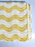 Crochet Babies and kids blanket, wave pattern, worsted wool and cotton blend